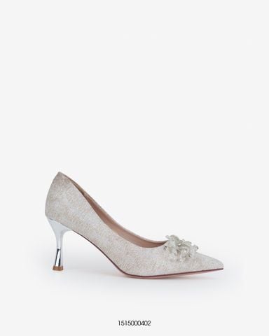  Giày cao gót Pump mũi nhọn đính đá Exull 1515000402 