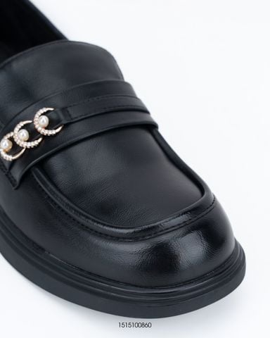  Giày Loafer da phối khuyên đá đính ngọc trai Exull 1515100860 