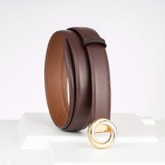 Thắt lưng Cartier Trinity Brown Leather size 93 (Down-sized)