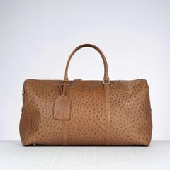 Túi du lịch Japan Ostrich Leather (Nâu) size 50