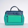 Túi Hermès Herbag PM Navy Vache Hunter/Vert Jade Canvas (Unisex) size 31
