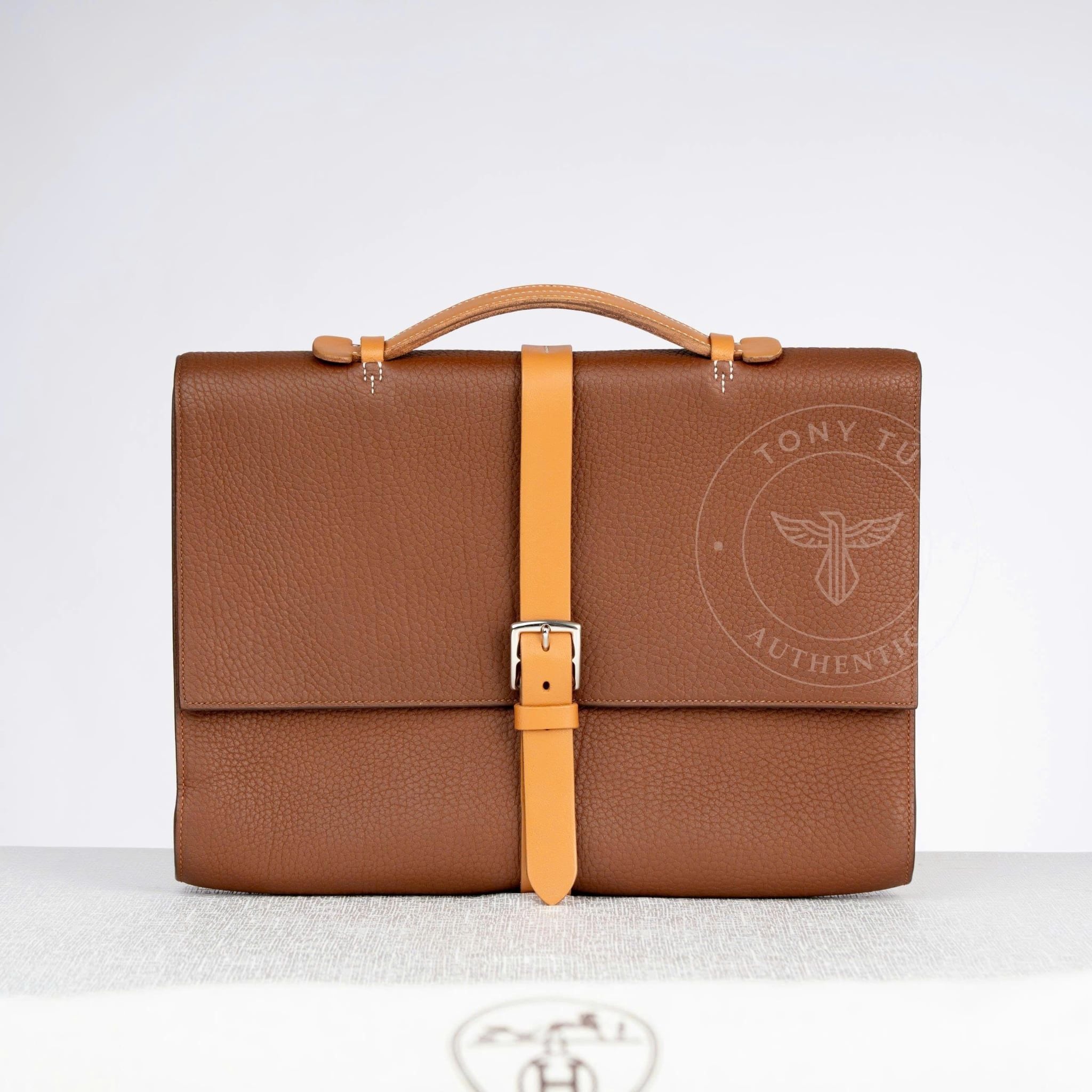Cặp tài liệu Hermès Etrivière Business Alezan Clemence size 38