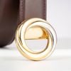 Thắt lưng Cartier Trinity Brown Leather size 93 (Down-sized)