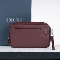 Clutch Dior Homme Cowhide in Rouge size 27