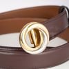 Thắt lưng Cartier Trinity Brown Leather size 93 (Down-sized)