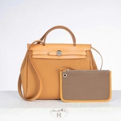 Túi Hermès Herbag PM Gold Vache Hunter/Canvas (Unisex) size 31