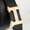 Thắt lưng Hermès Buckle H Curb - Togo/Boxcalf (Đen/Navy) size 90
