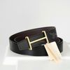 Thắt lưng Hermès H D'Ancre - Togo/Boxcalf (Đen/Nâu) size 100