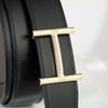 Thắt lưng Hermès H Hisséo Reversible - Togo/Boxcalf (Đen/Xám) size 95