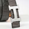 Thắt lưng Hermès H Classic Silver Matte - Crocodile/Boxcalf (Đen/Gold) size 100