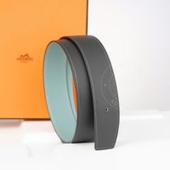 Thắt lưng Hermès Boxcalf/Togo size 90 (Đen/Xám)
