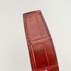 Thắt lưng Hermes H Curb - Crocodile Porosus (Đỏ) size 85