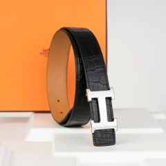 Thắt lưng Hermès H Martelée - Crocodile Porosus Size 85