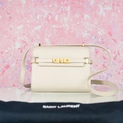 Túi đeo Saint Laurent Manhattan In Cream Calfskin size Mini