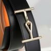 Thắt lưng Hermès H Jumbo Reversible - Boxcalf/Togo (Đen/Gold) size 85