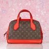 Túi đeo Louis Vuitton Dora MM Monogram Ebene / Red Calfskin