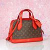 Túi đeo Louis Vuitton Dora MM Monogram Ebene / Red Calfskin