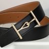 Thắt lưng Hermès H Jumbo Reversible - Boxcalf/Togo (Đen/Gold) size 85