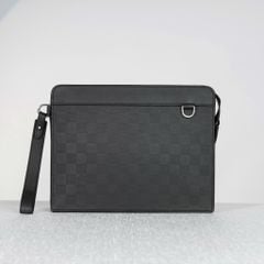 Clutch Louis Vuitton Standing Pochette Damier Infini (Đen)