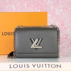 Túi Louis Vuitton Twist MM Epi Etain Metallic Grey size 23
