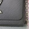 Túi Louis Vuitton Twist MM Epi Etain Metallic Grey size 23