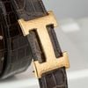 Thắt lưng Hermès H Martelée - Crocodile Porosus (Nâu) Size 95