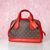 Túi đeo Louis Vuitton Dora MM Monogram Ebene / Red Calfskin