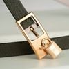 Thắt lưng Hermès H Golden Lucky 15 - Swift/Epsom (Hồng Mauve Pale/Nâu) size 75