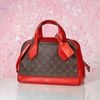 Túi đeo Louis Vuitton Dora MM Monogram Ebene / Red Calfskin