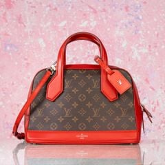 Túi đeo Louis Vuitton Dora MM Monogram Ebene / Red Calfskin