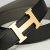 Thắt lưng Hermès H Classic Reversible Boxcalf/Togo size 85 (Đen/Xám)