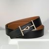 Thắt lưng Hermès H Jumbo Reversible - Boxcalf/Togo (Đen/Gold) size 85