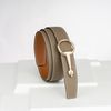 Thắt lưng Hermès Casaque Reversible Epsom (Xám/Gold) size 95