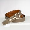 Thắt lưng Hermès Casaque Reversible Epsom (Xám/Gold) size 95