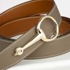Thắt lưng Hermès Casaque Reversible Epsom (Xám/Gold) size 95