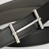 Thắt lưng Hermès H D'ancre Togo/Boxcalf (Đen/Xám) size 100