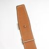 Thắt lưng Hermes H Guillochée Palladium - Togo/Boxcalf size 95