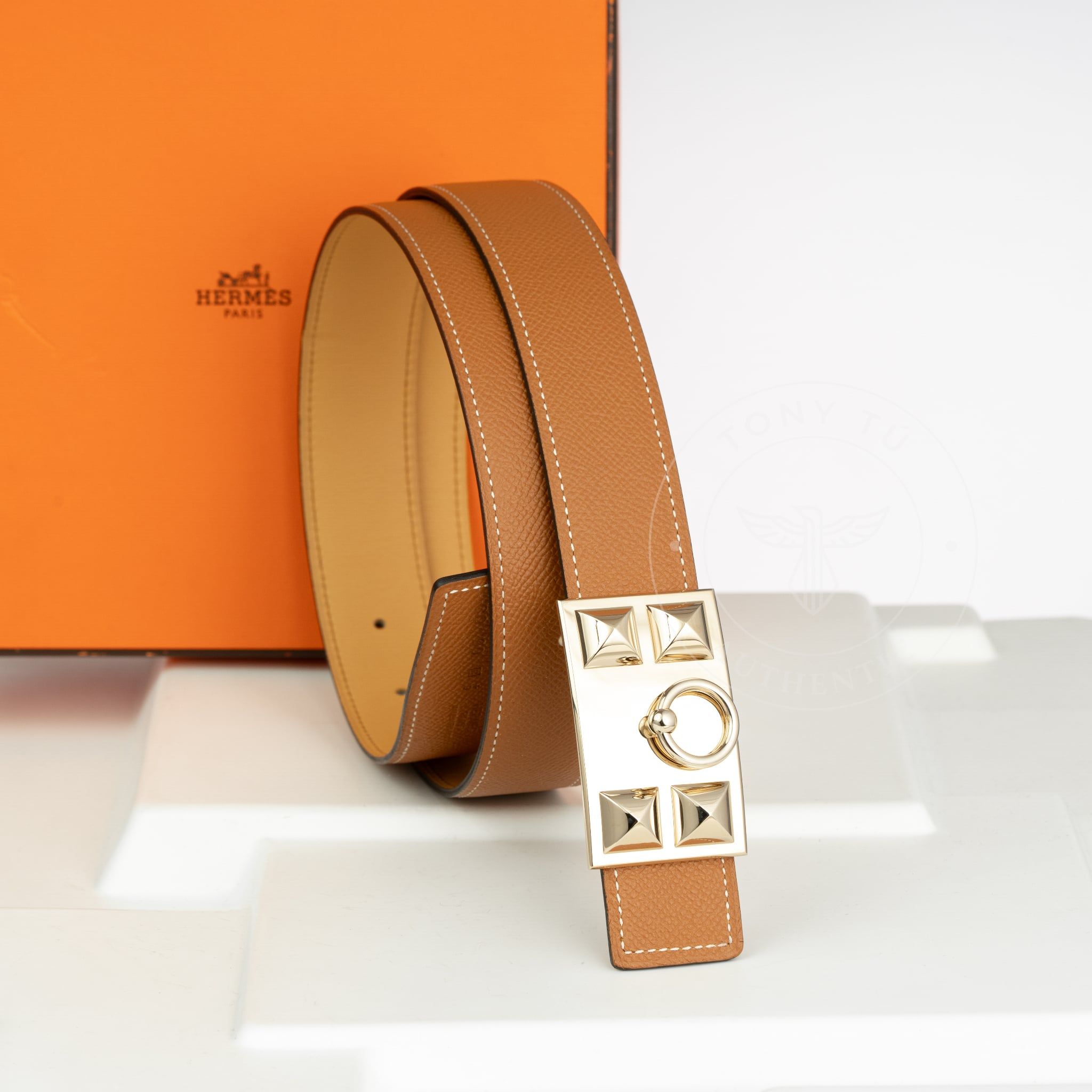 Thắt lưng Hermès H Collier Golden De Chien - Swift/Epsom size 90