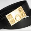Thắt lưng Hermès Collier Golden De Chien Boxcalf/Togo size 115 (Đen)