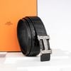Thắt lưng Hermès H Touareg Crocodile (Đen) size 95
