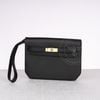 Clutch Hermès Kelly Dépêches 25 Noir Evercolor size 25