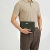 Clutch Burberry London Monaco Pine Green Saffiano (Xanh Thông)