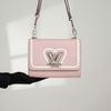 Túi Louis Vuitton Twist Whipstitch Heart MM Rose Ballerine