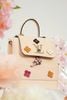 Balo/ Túi đeo Louis Vuitton Creme Calfskin Mechanical Flower Lockme Mini
