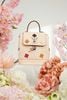 Balo/ Túi đeo Louis Vuitton Creme Calfskin Mechanical Flower Lockme Mini