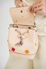 Balo/ Túi đeo Louis Vuitton Creme Calfskin Mechanical Flower Lockme Mini