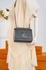 Túi Louis Vuitton Twist MM Epi Etain Metallic Grey