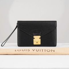 Clutch Louis Vuitton Pochette Sellier Dragonne Noir Epi (Đen)