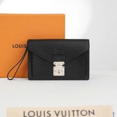 Clutch Louis Vuitton Pochette Sellier Dragonne Noir Epi