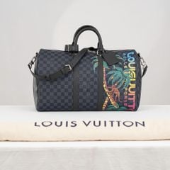 Túi du lịch Louis Vuitton Ecobalthe Jungle Keepall Bandoulière Damier Cobalt size 45